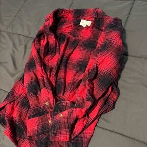 American Eagle Outfitters Red and Black Checkered flannel